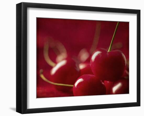 Glossy Red Cherries-Steve Lupton-Framed Photographic Print