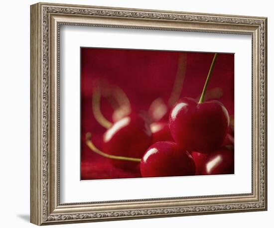 Glossy Red Cherries-Steve Lupton-Framed Photographic Print