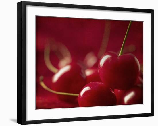 Glossy Red Cherries-Steve Lupton-Framed Photographic Print