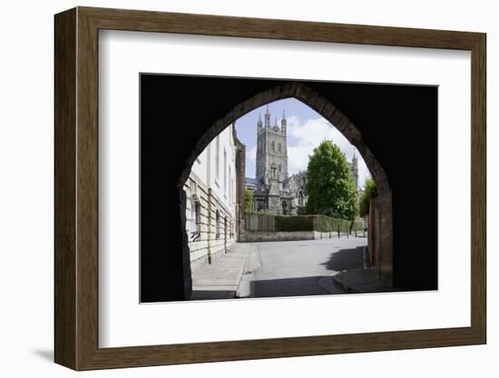 Gloucester Cathedral from the Northwest, Seen from St. Marys Gate, Gloucestershire, England, UK-Nick Servian-Framed Photographic Print