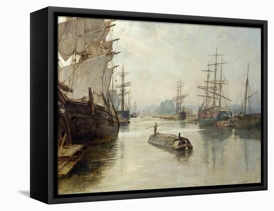 Gloucester Docks, before 1922 (Oil on Canvas)-John Collier-Framed Premier Image Canvas