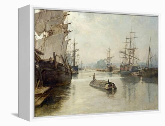 Gloucester Docks, before 1922 (Oil on Canvas)-John Collier-Framed Premier Image Canvas