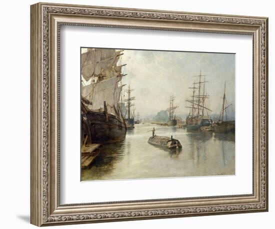 Gloucester Docks, before 1922 (Oil on Canvas)-John Collier-Framed Giclee Print