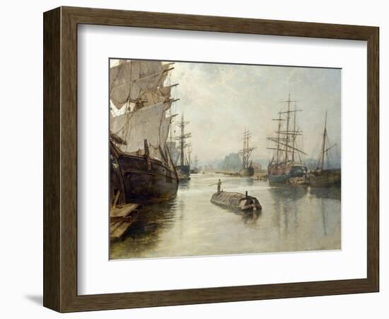 Gloucester Docks, before 1922 (Oil on Canvas)-John Collier-Framed Giclee Print