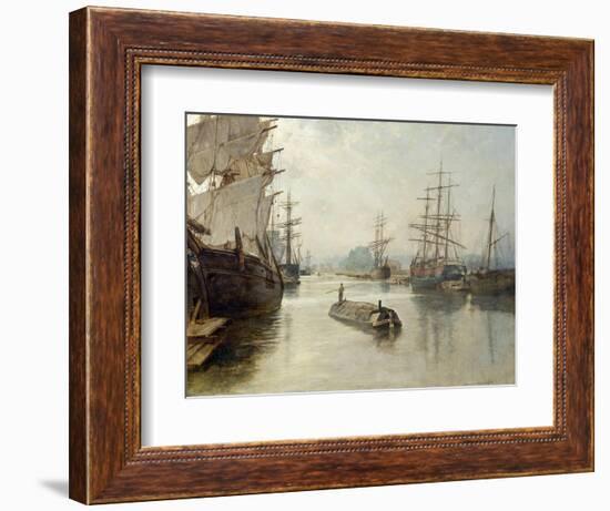 Gloucester Docks, before 1922 (Oil on Canvas)-John Collier-Framed Giclee Print