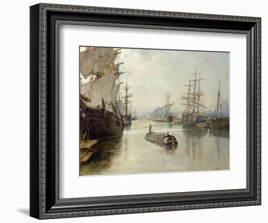 Gloucester Docks, before 1922 (Oil on Canvas)-John Collier-Framed Giclee Print