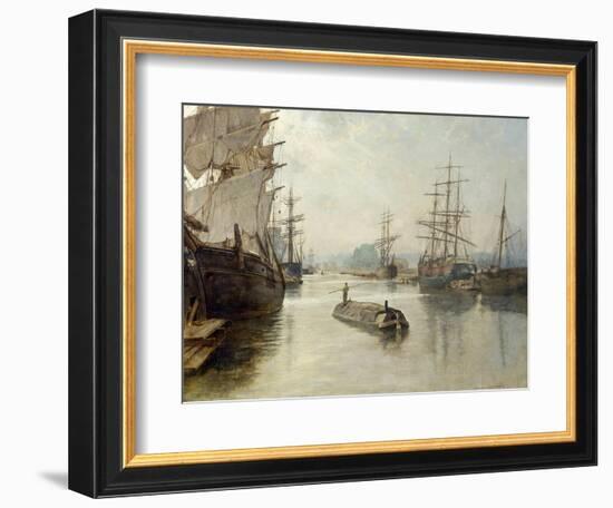 Gloucester Docks, before 1922 (Oil on Canvas)-John Collier-Framed Giclee Print