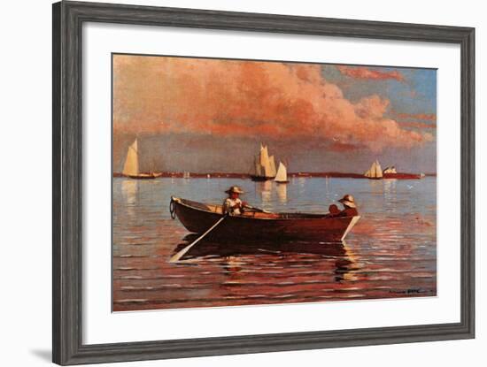 Gloucester Harbor-Winslow Homer-Framed Art Print