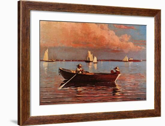 Gloucester Harbor-Winslow Homer-Framed Art Print