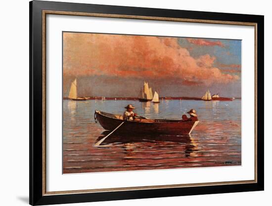 Gloucester Harbor-Winslow Homer-Framed Art Print