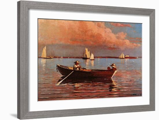 Gloucester Harbor-Winslow Homer-Framed Art Print