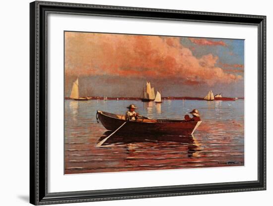 Gloucester Harbor-Winslow Homer-Framed Art Print