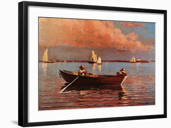 Gloucester Harbor-Winslow Homer-Framed Art Print