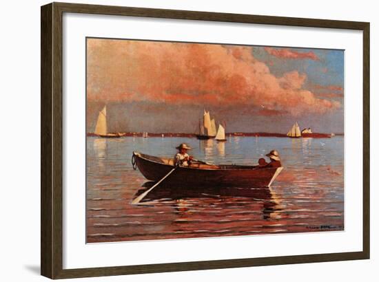 Gloucester Harbor-Winslow Homer-Framed Art Print