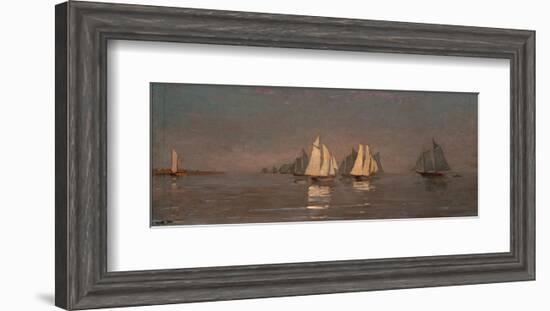 Gloucester, Mackerel Fleet at Dawn, c.1884-Winslow Homer-Framed Art Print