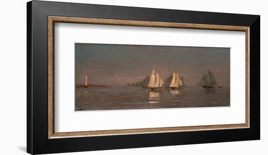 Gloucester, Mackerel Fleet at Dawn, c.1884-Winslow Homer-Framed Art Print