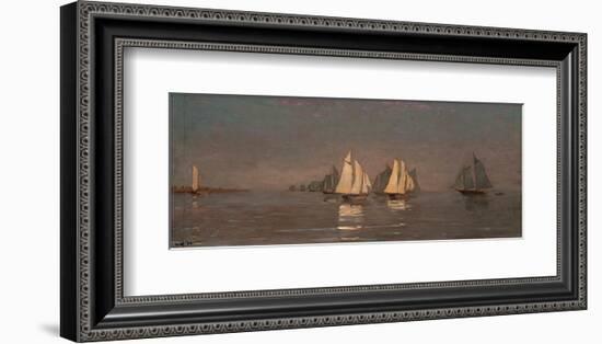 Gloucester, Mackerel Fleet at Dawn, c.1884-Winslow Homer-Framed Art Print