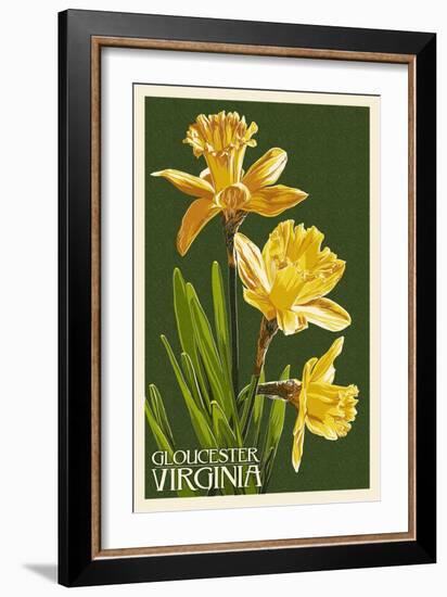 Gloucester, Virginia - Daffodil-Lantern Press-Framed Art Print