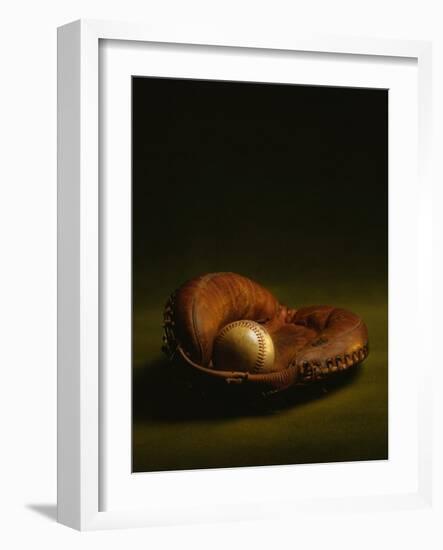 Glove and Baseball-James L. Amos-Framed Photographic Print