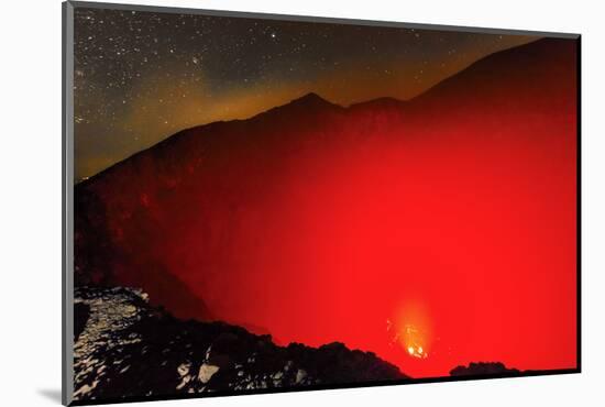Glowing Active 700M Wide Volcanic Crater of Volcan Telica with Lava Vents Far Below-Rob Francis-Mounted Photographic Print