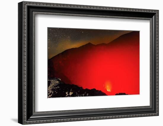 Glowing Active 700M Wide Volcanic Crater of Volcan Telica with Lava Vents Far Below-Rob Francis-Framed Photographic Print