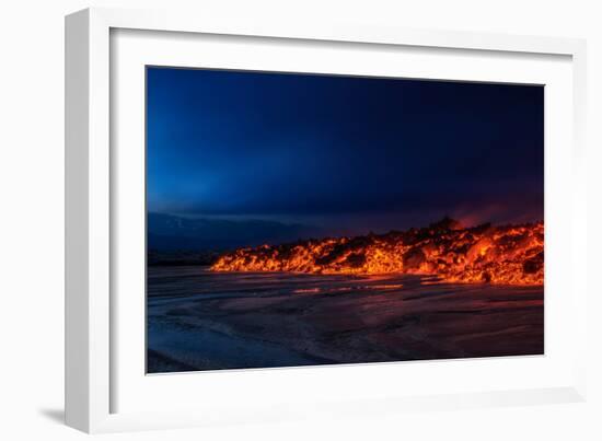 Glowing Lava from the Eruption at the Holuhraun Fissure, Near the Bardarbunga Volcano-null-Framed Photographic Print