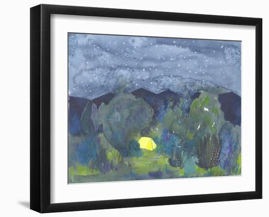 Glowing Tent Night-Kerstin Stock-Framed Art Print