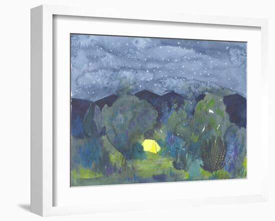 Glowing Tent Night-Kerstin Stock-Framed Art Print