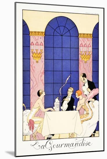 Gluttony, from 'Falbalas and Fanfreluches, Almanach des Modes Présentes, Passées et Futures', 1925-Georges Barbier-Mounted Giclee Print