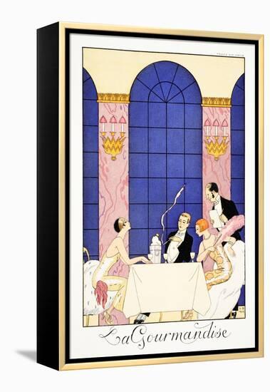 Gluttony, from 'Falbalas and Fanfreluches, Almanach des Modes Présentes, Passées et Futures', 1925-Georges Barbier-Framed Premier Image Canvas