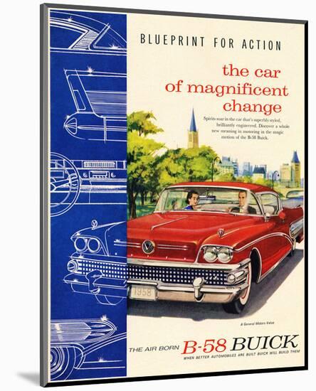 GM Air Born B-58 Buick -Change-null-Mounted Art Print