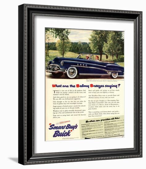 GM Buick - Balmy Breezes-null-Framed Art Print