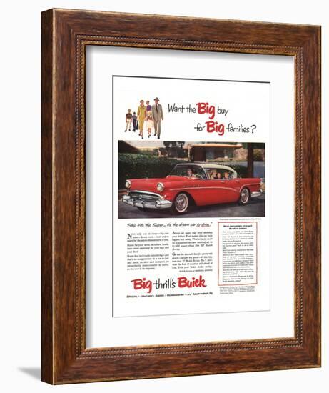 GM Buick-Buy for Big Families-null-Framed Art Print