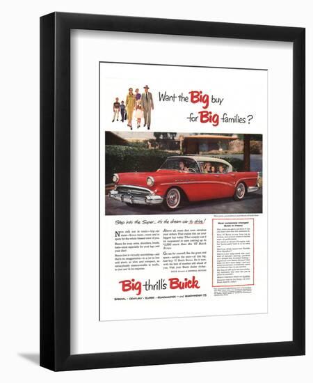 GM Buick-Buy for Big Families-null-Framed Art Print