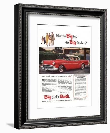 GM Buick-Buy for Big Families-null-Framed Art Print