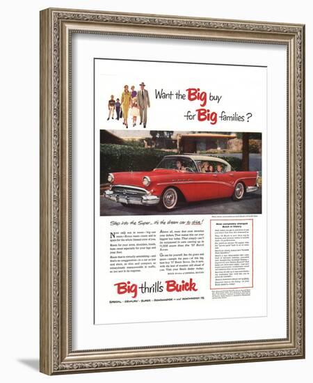 GM Buick-Buy for Big Families-null-Framed Art Print