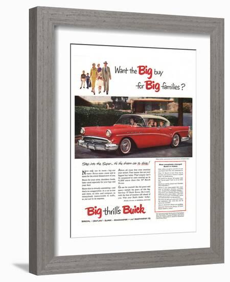 GM Buick-Buy for Big Families-null-Framed Art Print