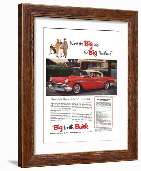 GM Buick-Buy for Big Families-null-Framed Art Print