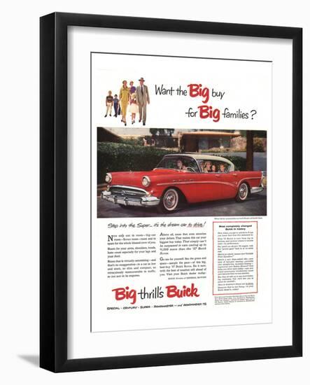 GM Buick-Buy for Big Families-null-Framed Art Print
