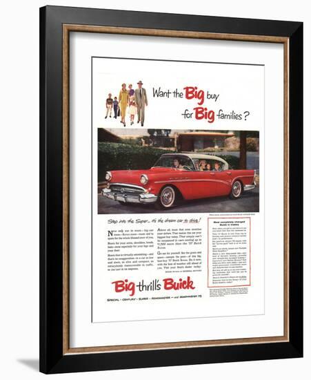 GM Buick-Buy for Big Families-null-Framed Art Print