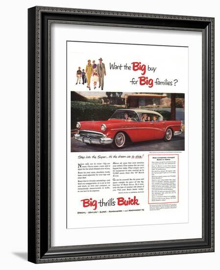 GM Buick-Buy for Big Families-null-Framed Art Print