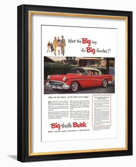 GM Buick-Buy for Big Families-null-Framed Art Print