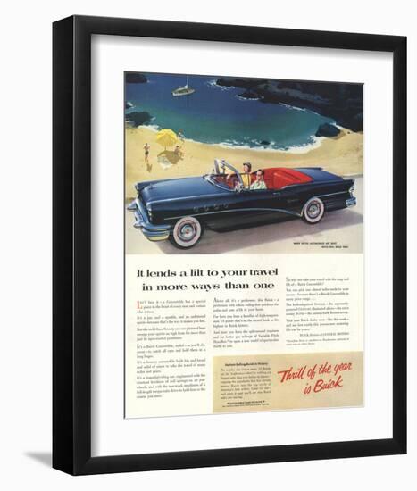 GM Buick-Lends a Lit to Travels-null-Framed Art Print