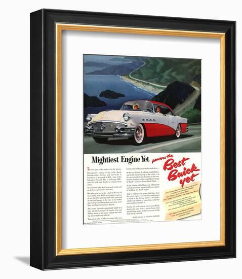 GM Buick-Mightiest Engine Yet-null-Framed Art Print