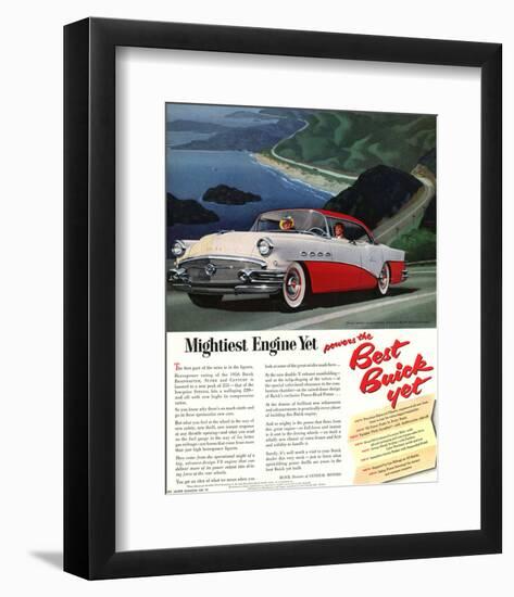 GM Buick-Mightiest Engine Yet-null-Framed Art Print