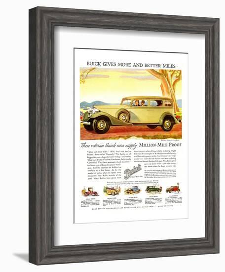 GM Buick-More and Better Miles-null-Framed Art Print