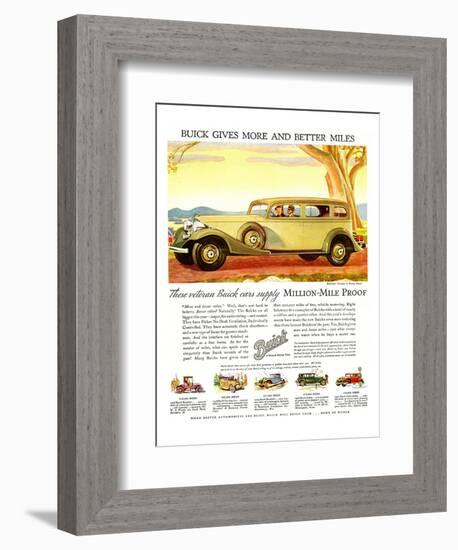 GM Buick-More and Better Miles-null-Framed Art Print