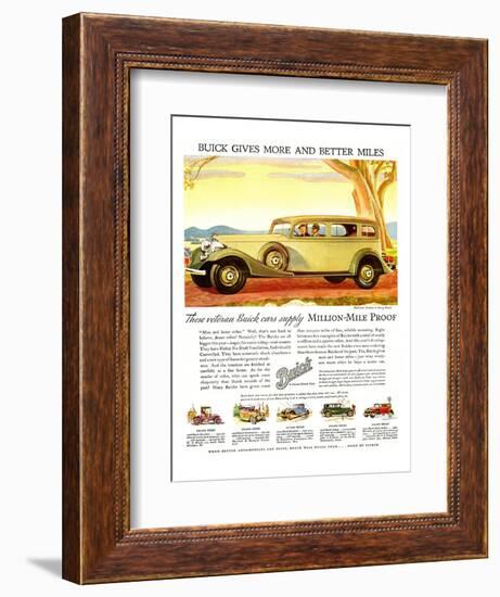 GM Buick-More and Better Miles-null-Framed Art Print