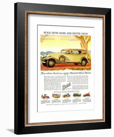 GM Buick-More and Better Miles-null-Framed Art Print