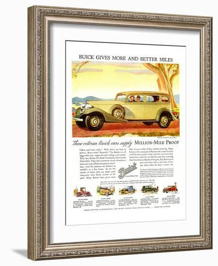 GM Buick-More and Better Miles-null-Framed Art Print